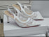 Flower Embroidered Close Toe Heel